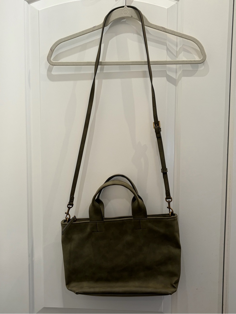 Olive Green Tote Bag with Adjustable Strap